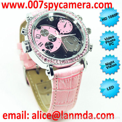 HD 1080P IR Night Vision with LED Light Female Watch Camera LM-IRW35